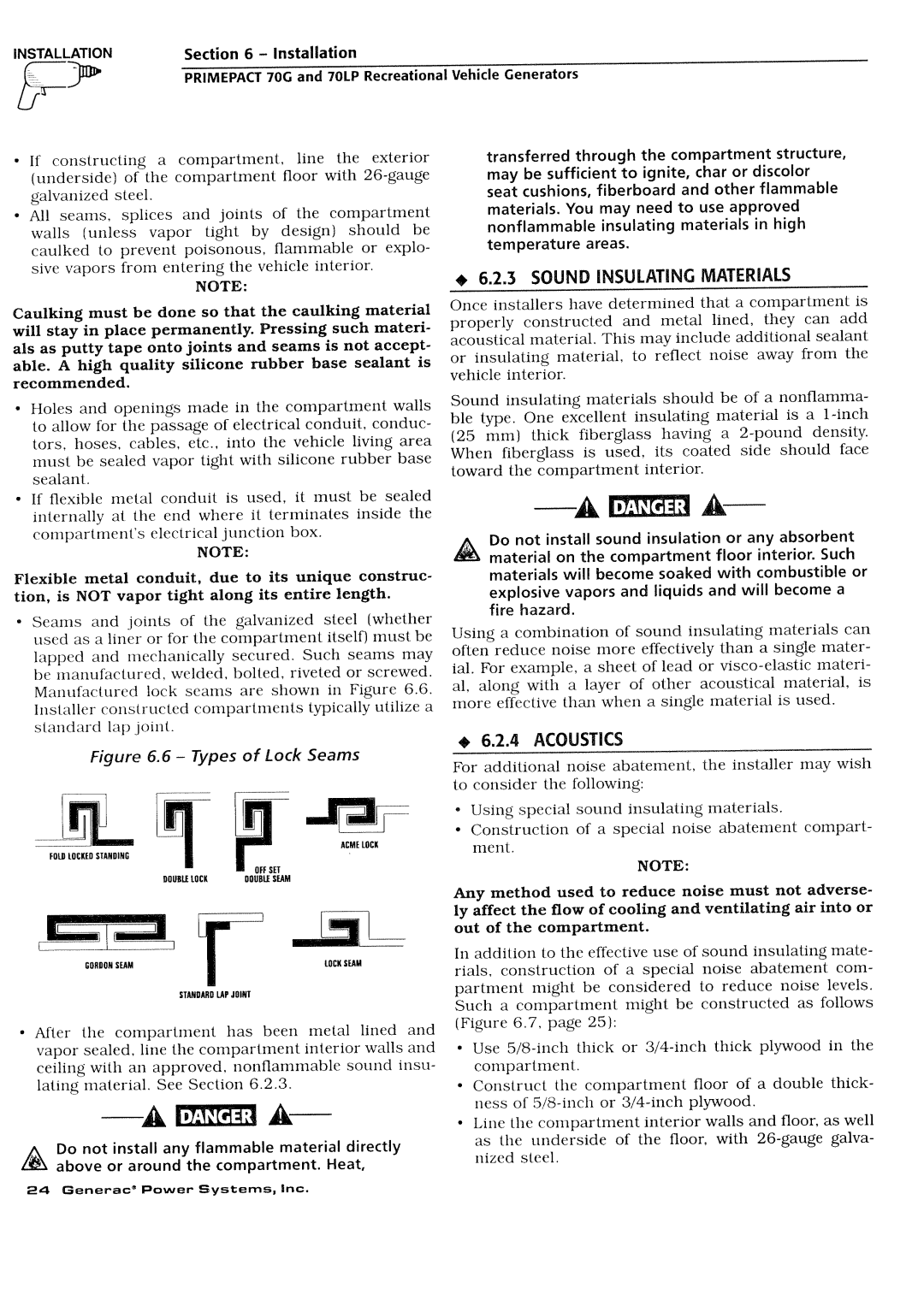 Generac Power Systems 009843-3, 000595-1 manual 