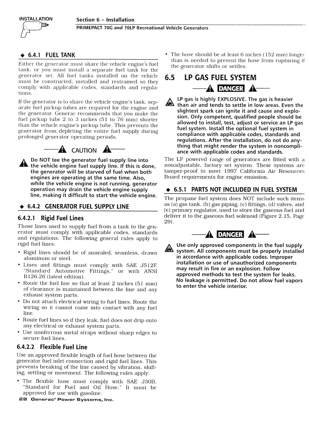 Generac Power Systems 009843-3, 000595-1 manual 