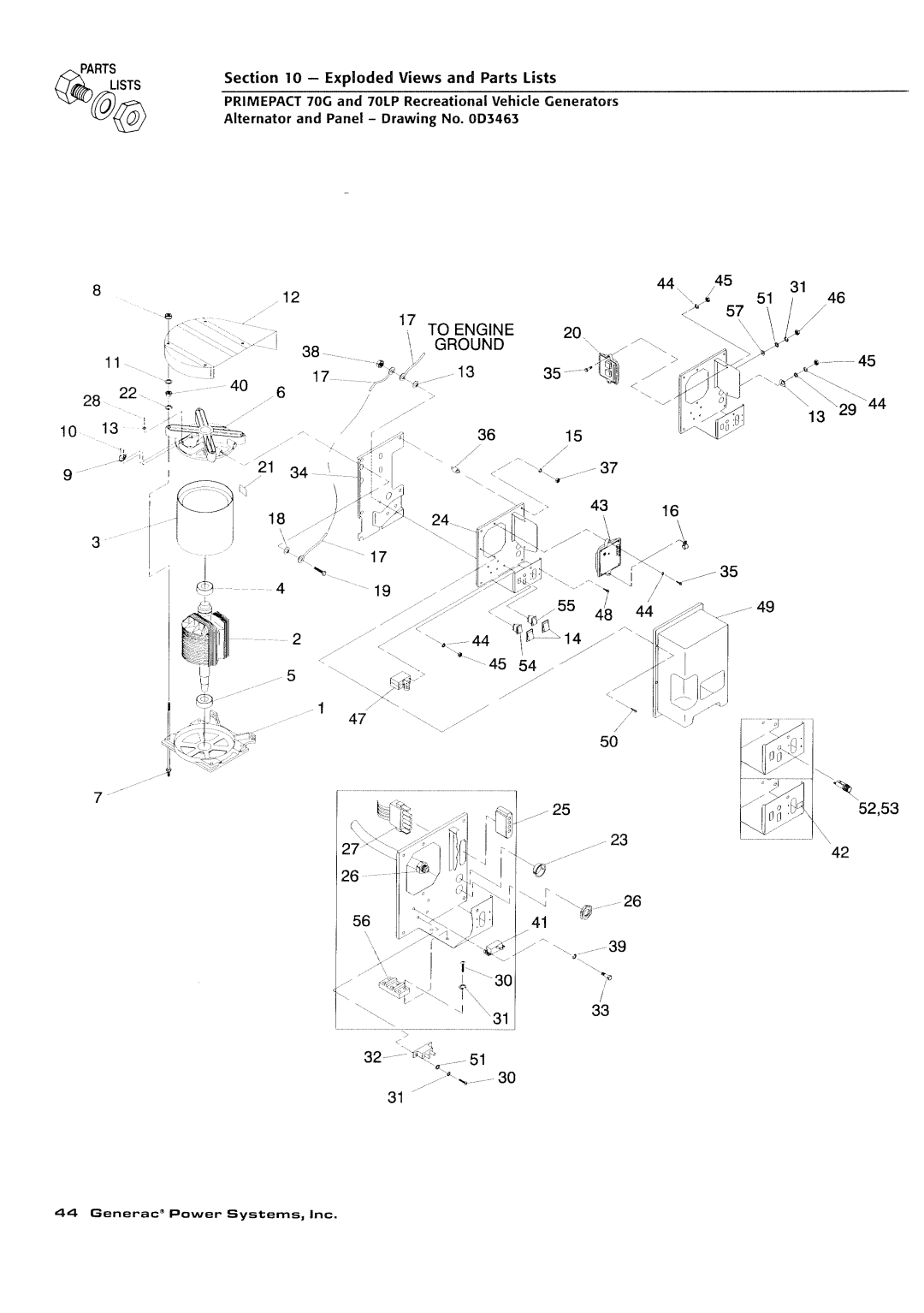 Generac Power Systems 009843-3, 000595-1 manual 