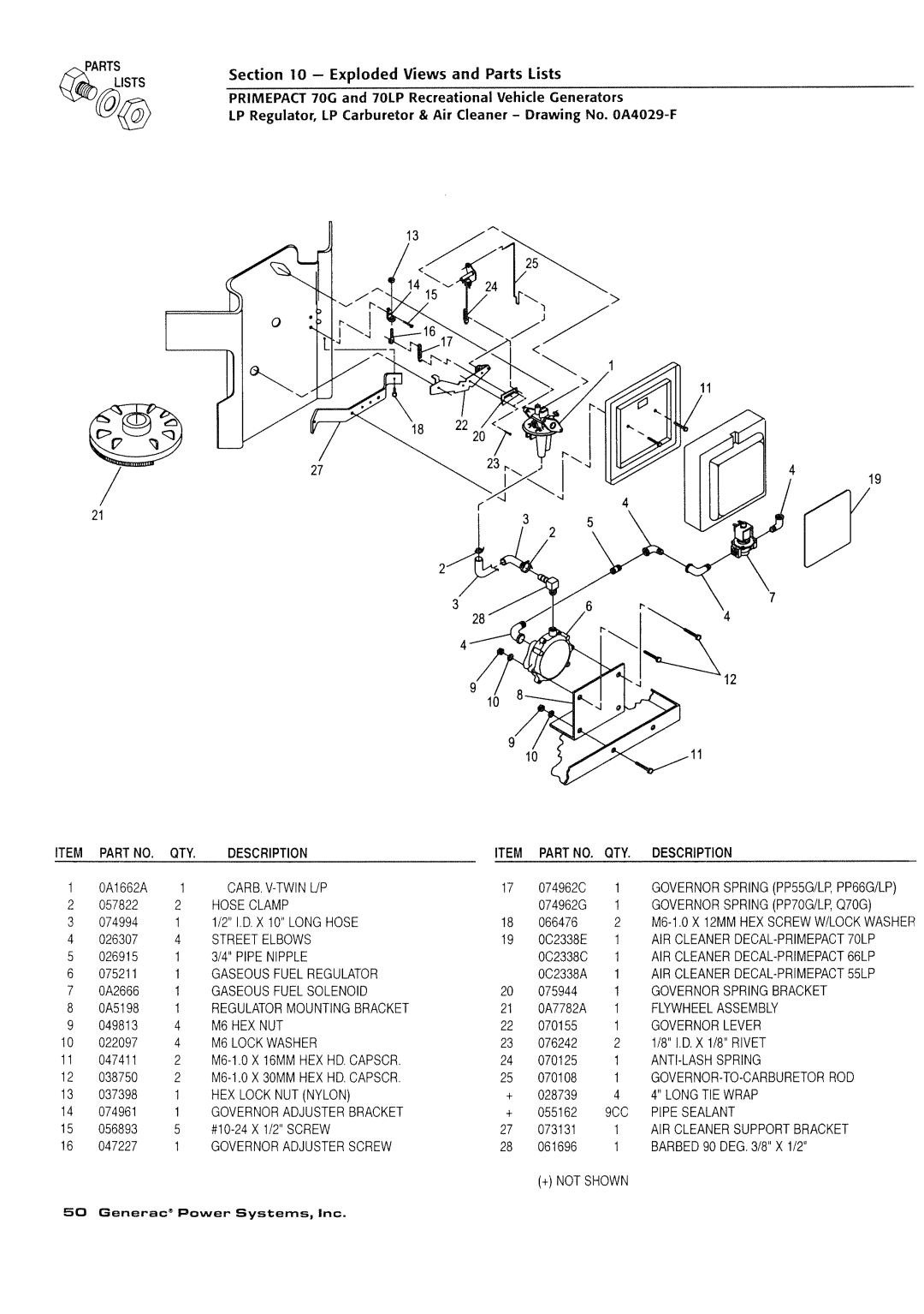 Generac Power Systems 009843-3, 000595-1 manual 