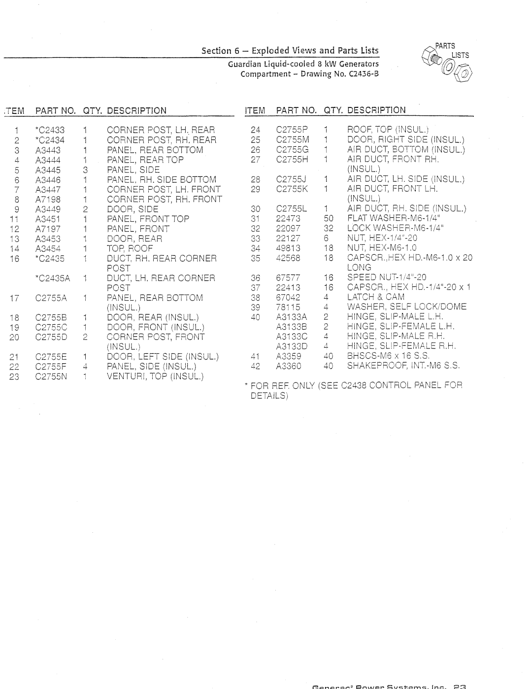 Generac Power Systems 04136-0, 04137-0 manual 