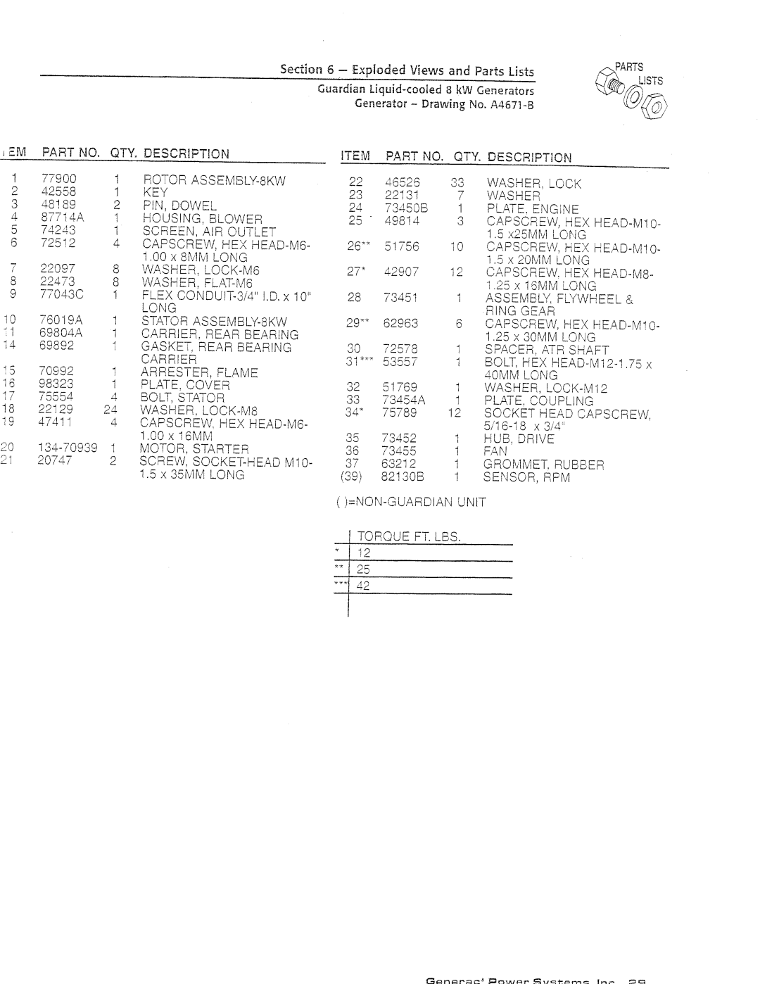 Generac Power Systems 04136-0, 04137-0 manual 