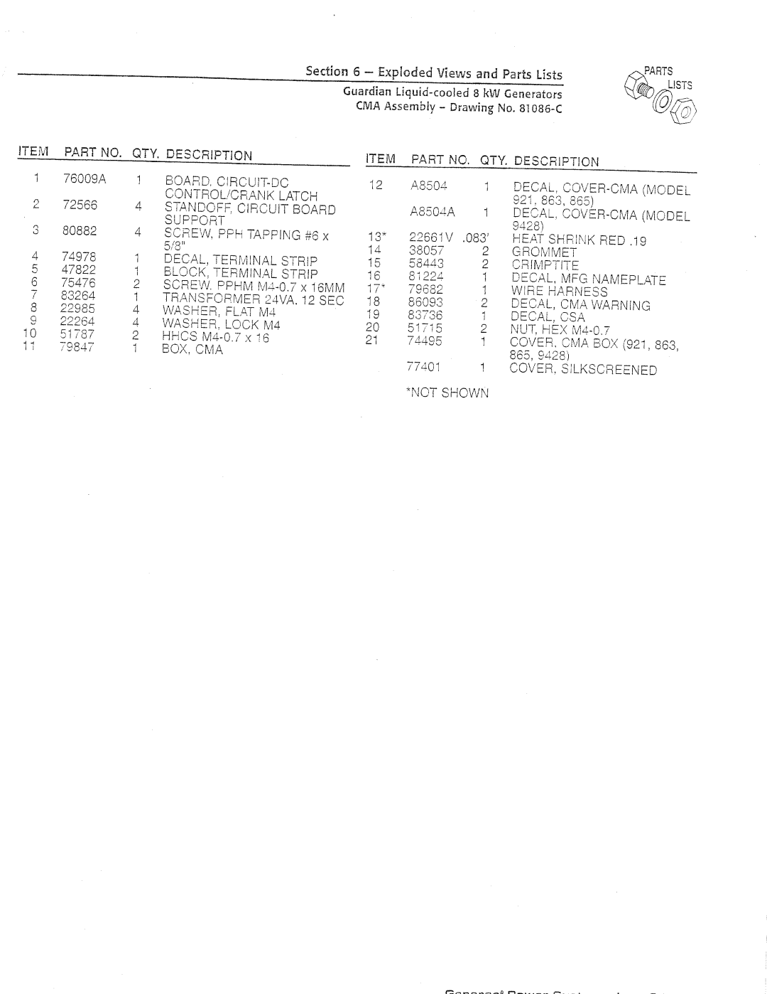 Generac Power Systems 04136-0, 04137-0 manual 