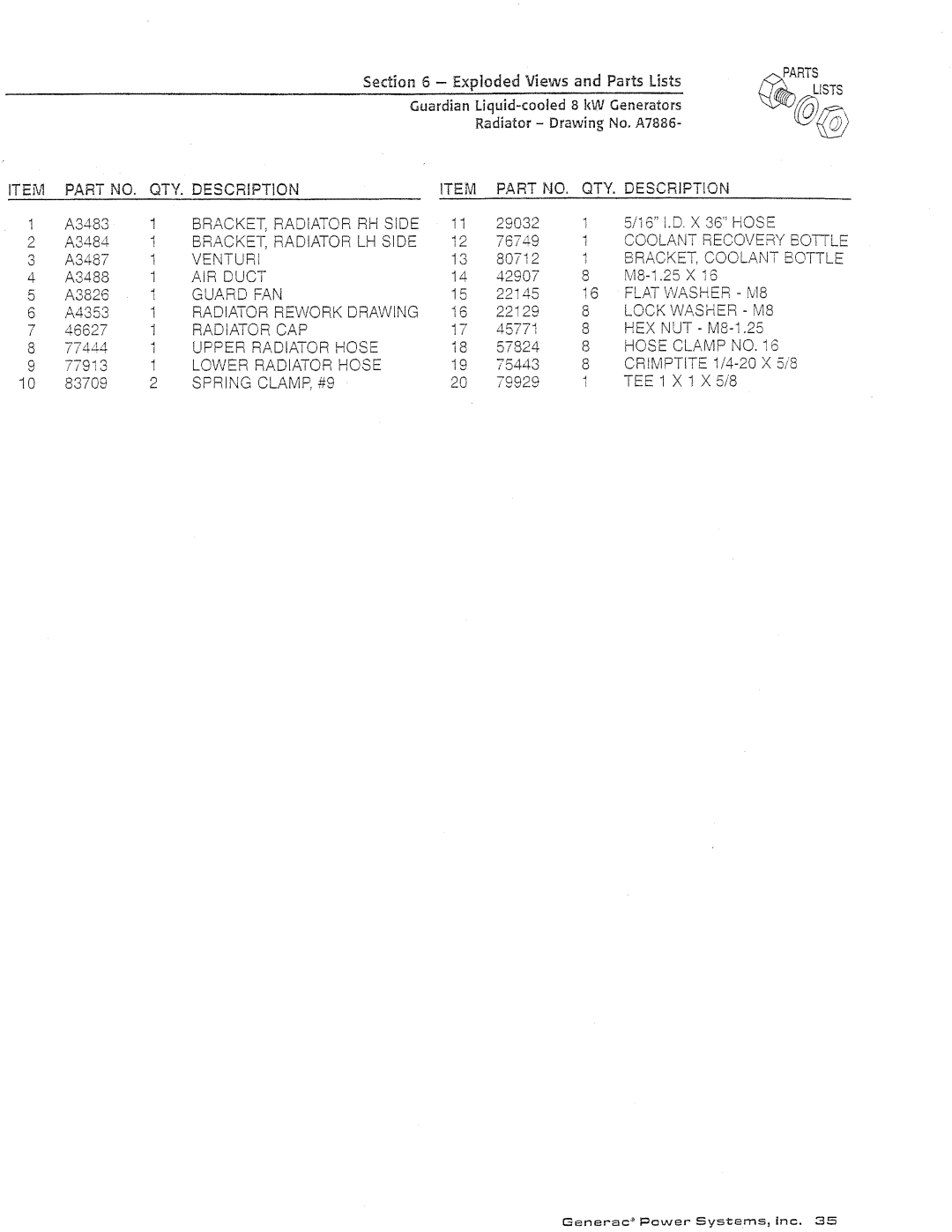 Generac Power Systems 04136-0, 04137-0 manual 