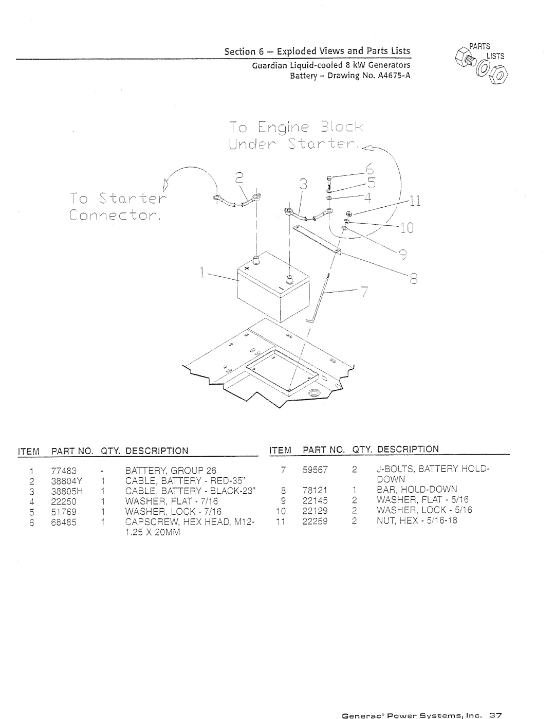 Generac Power Systems 04136-0, 04137-0 manual 