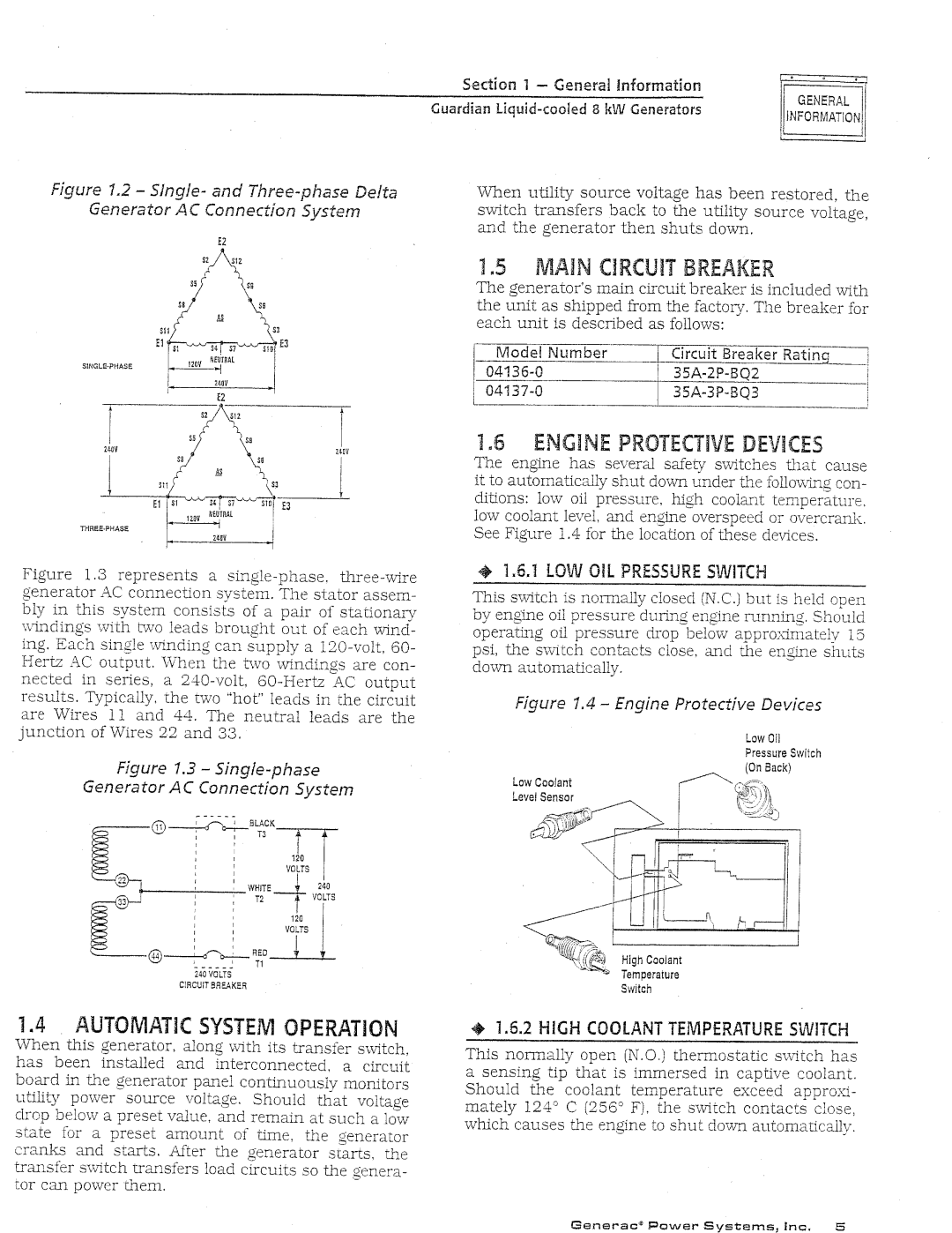 Generac Power Systems 04136-0, 04137-0 manual 