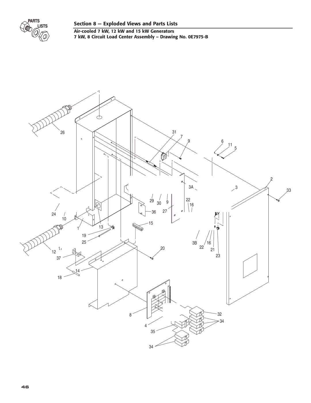 Generac Power Systems 04389-3, 04456-3, 04390-3 owner manual Exploded Views and Parts Lists 