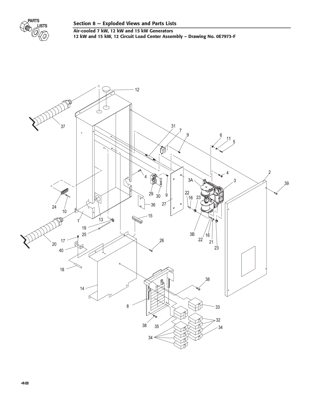 Generac Power Systems 04389-3, 04456-3, 04390-3 owner manual Exploded Views and Parts Lists 