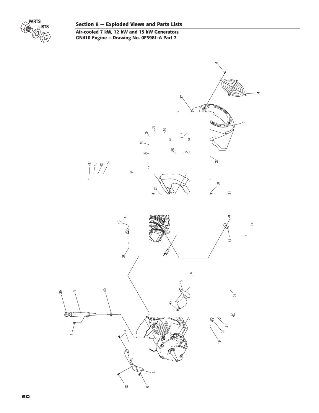 Generac Power Systems 04389-3, 04456-3, 04390-3 owner manual Exploded Views and Parts Lists 