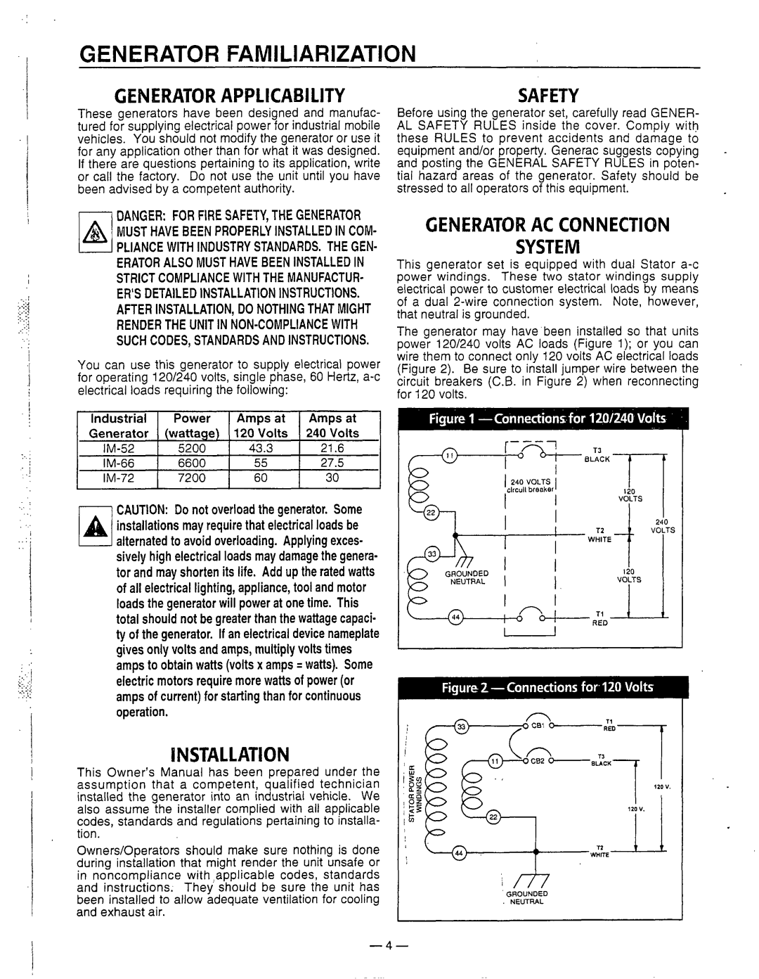 Generac Power Systems 0595-0, 0860-0, 0861-0 manual 