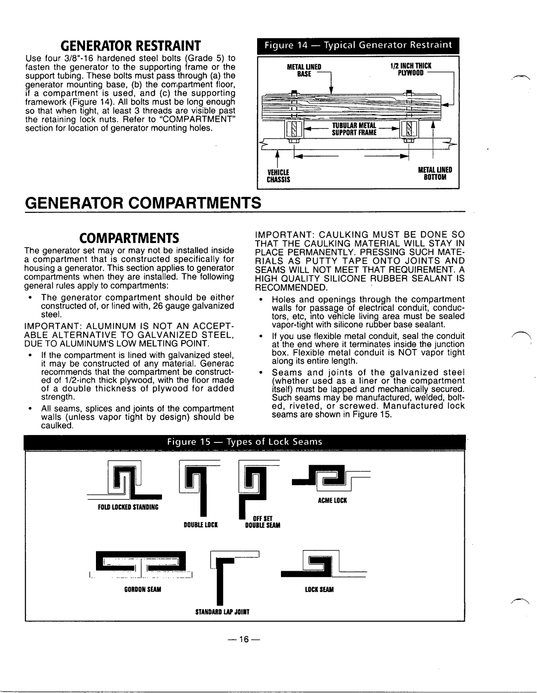 Generac Power Systems 0661-5 manual 