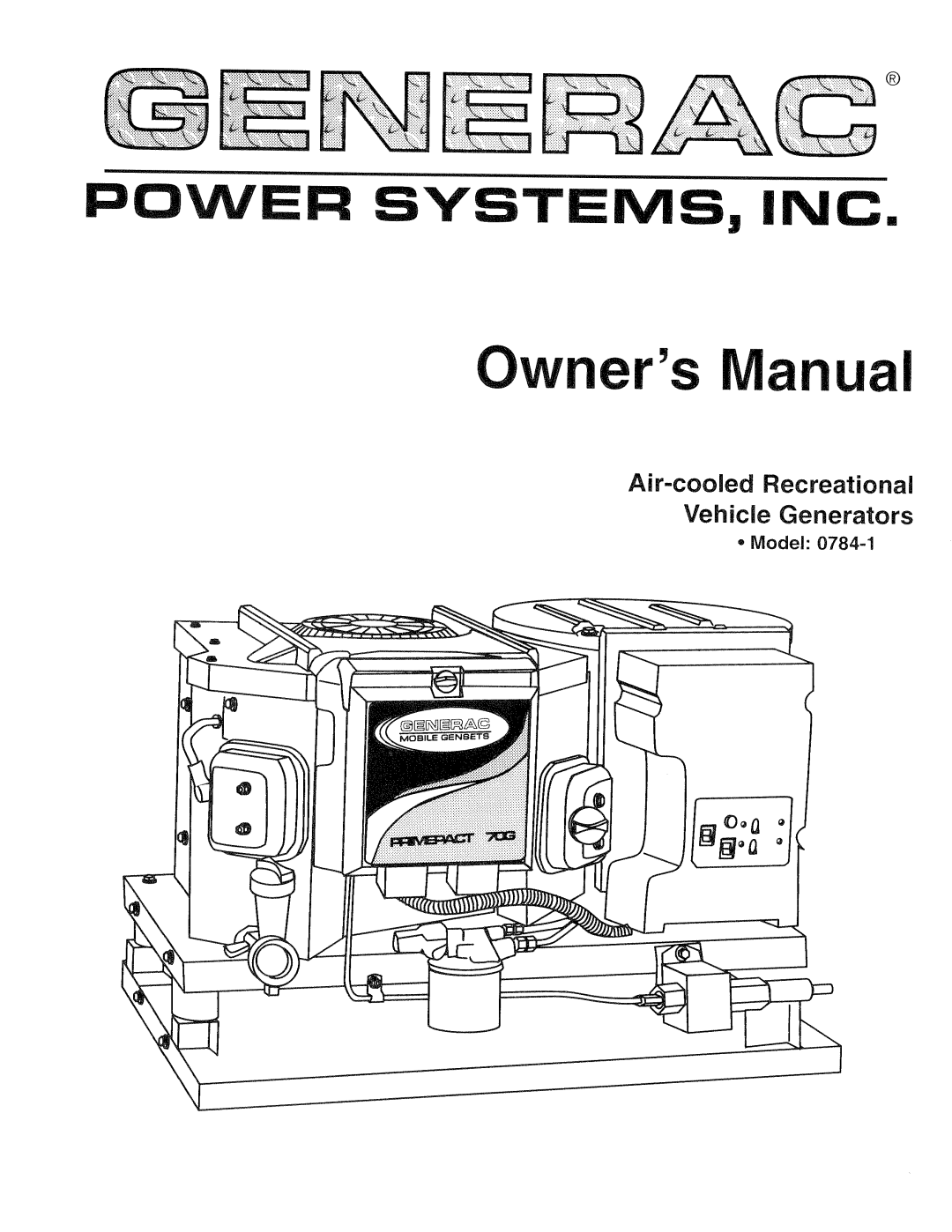 Generac Power Systems 0784-1 manual 