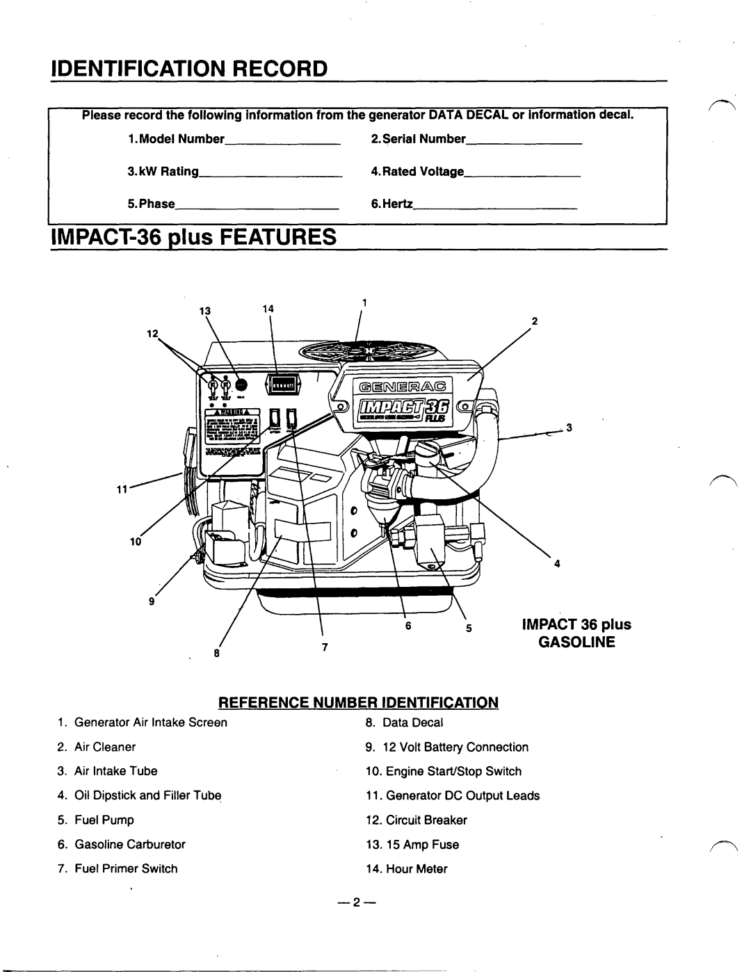 Generac Power Systems 0940-1, 0941-1 manual 