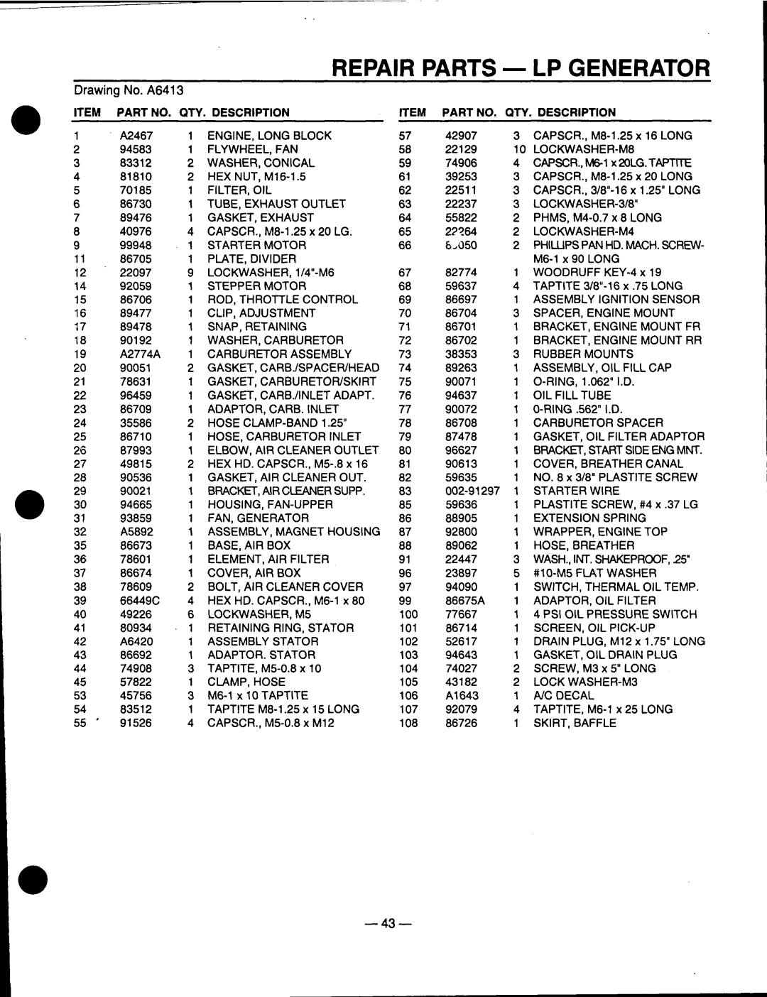 Generac Power Systems 0941-1, 0940-1 manual 