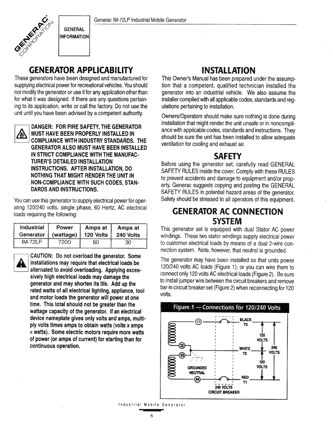 Generac Power Systems 09843-2 manual 