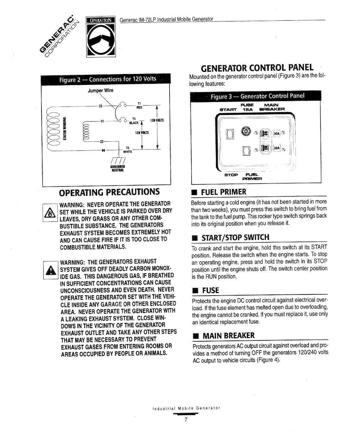 Generac Power Systems 09843-2 manual 