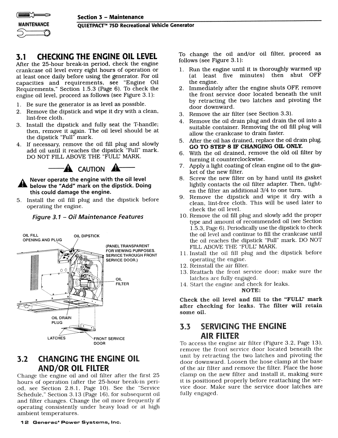 Generac Power Systems 4270-0 manual 