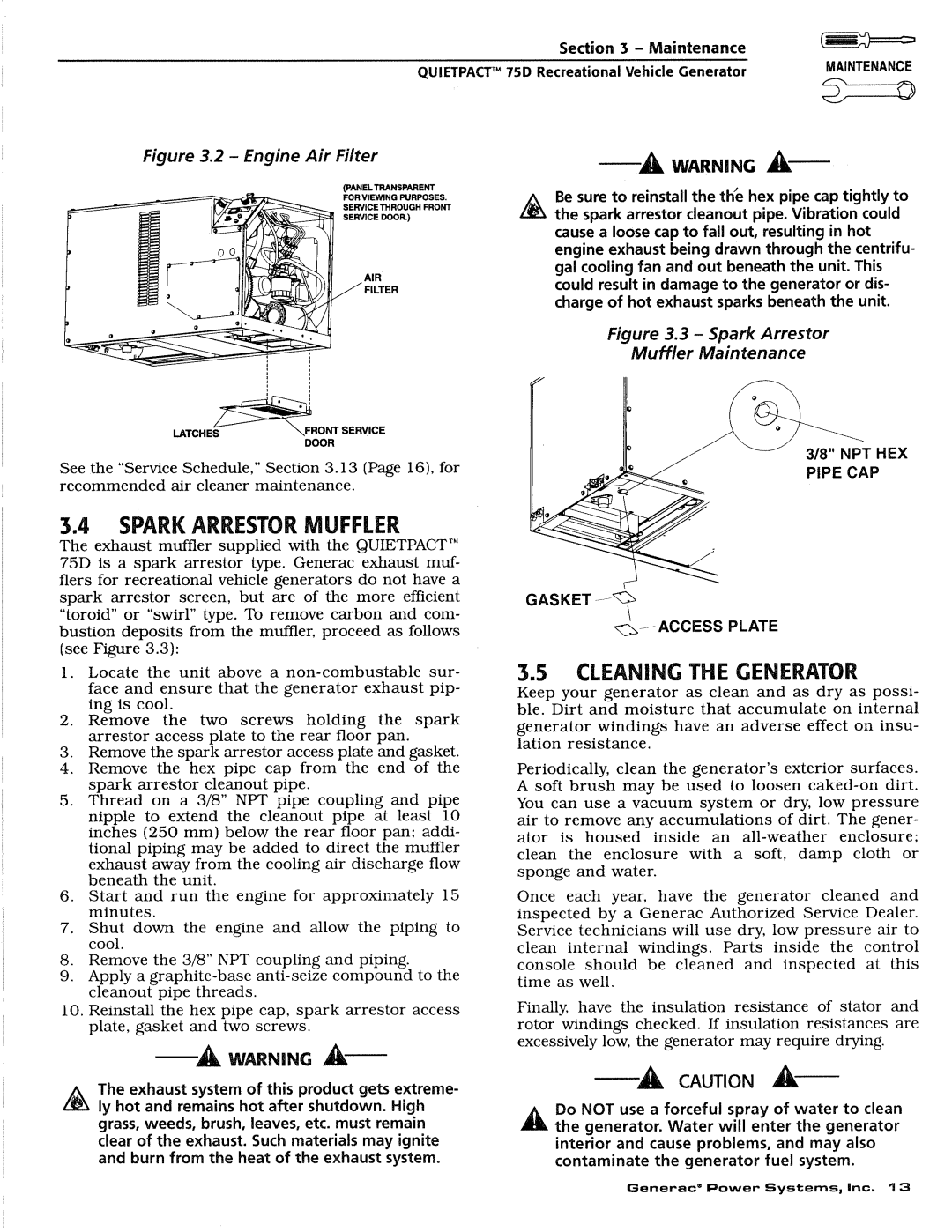 Generac Power Systems 4270-0 manual 