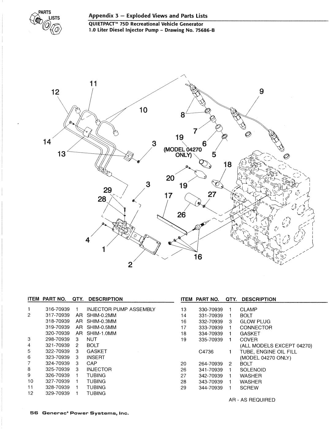 Generac Power Systems 4270-0 manual 