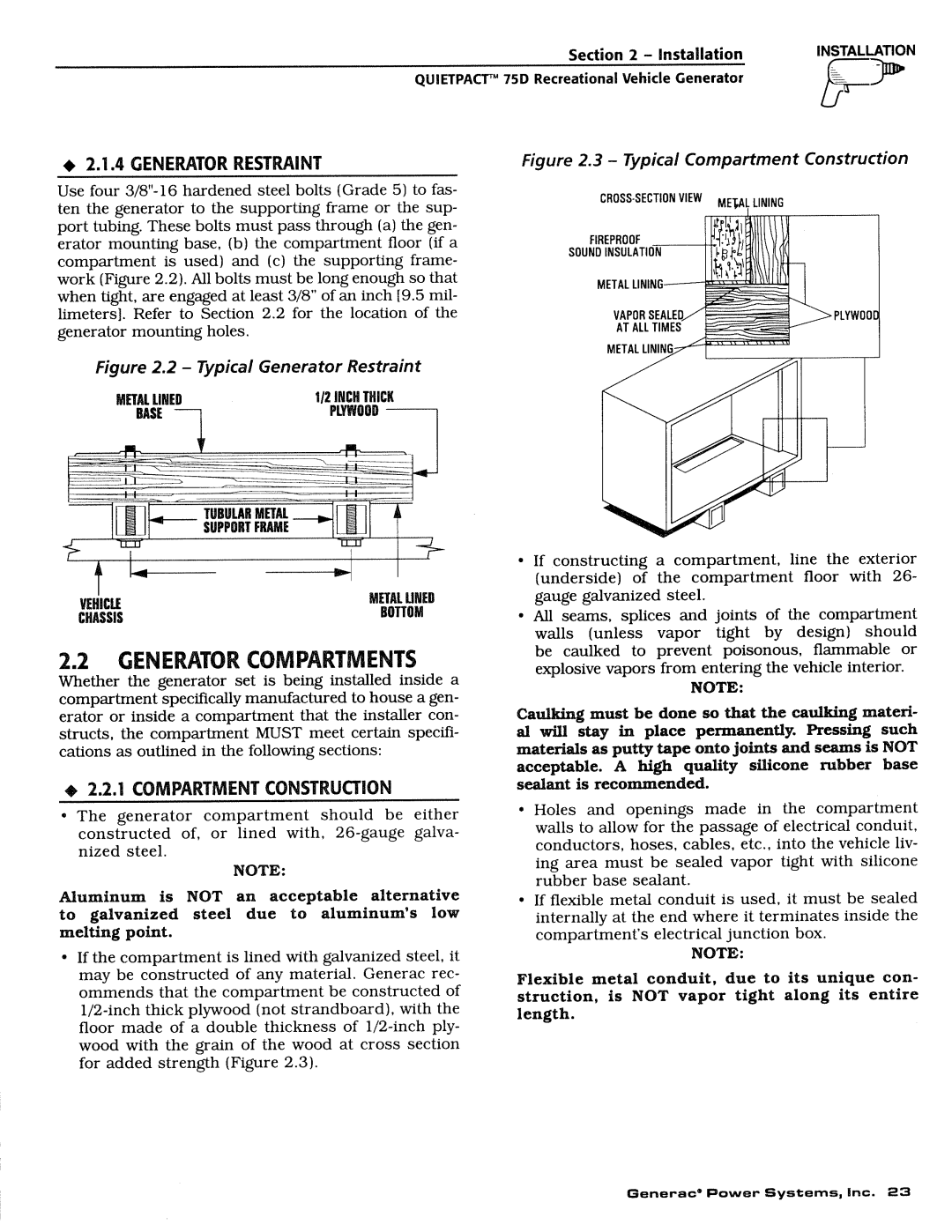 Generac Power Systems 4270-0 manual 