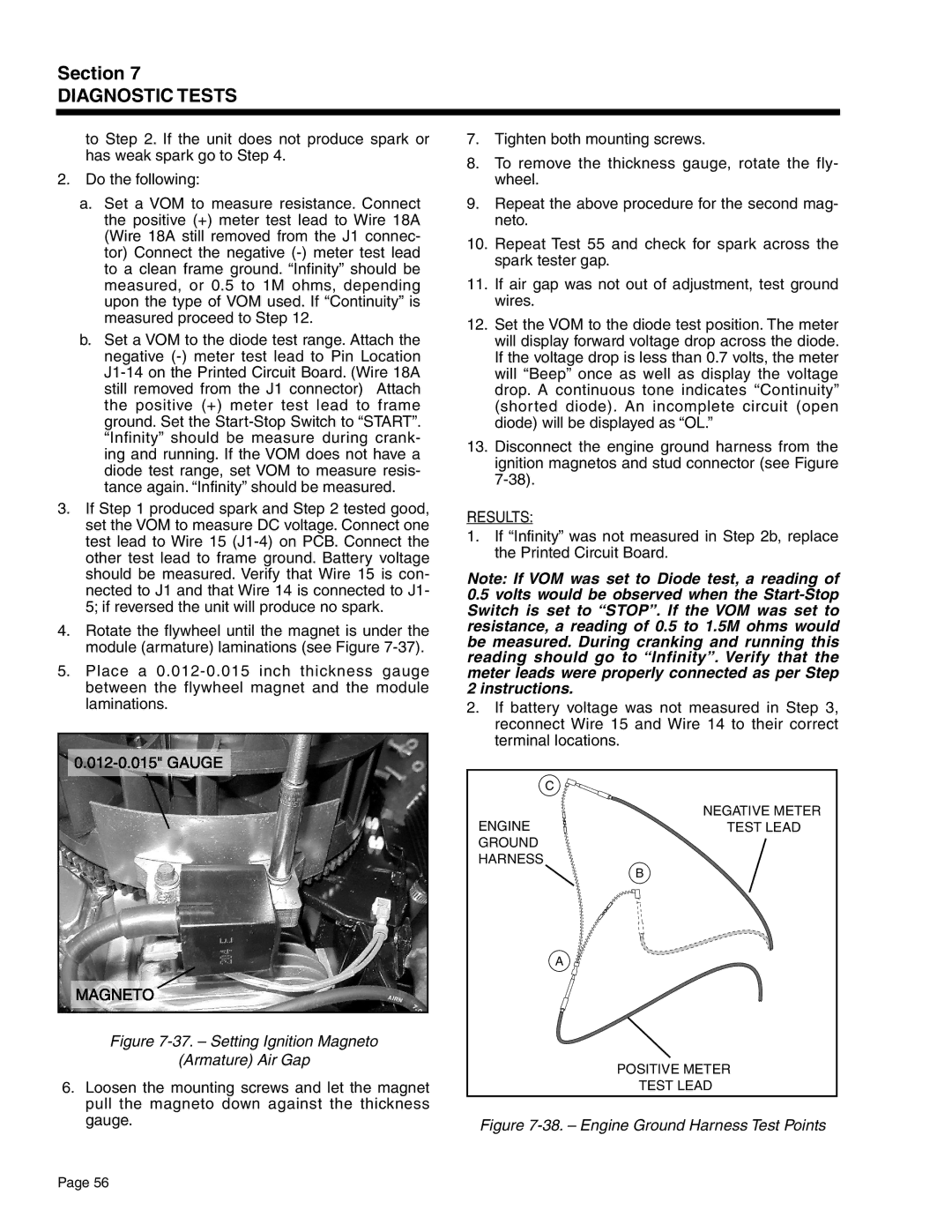 Generac Power Systems 5414, 5412, 5411, 5413, 5415, 5410 manual Setting Ignition Magneto Armature Air Gap 