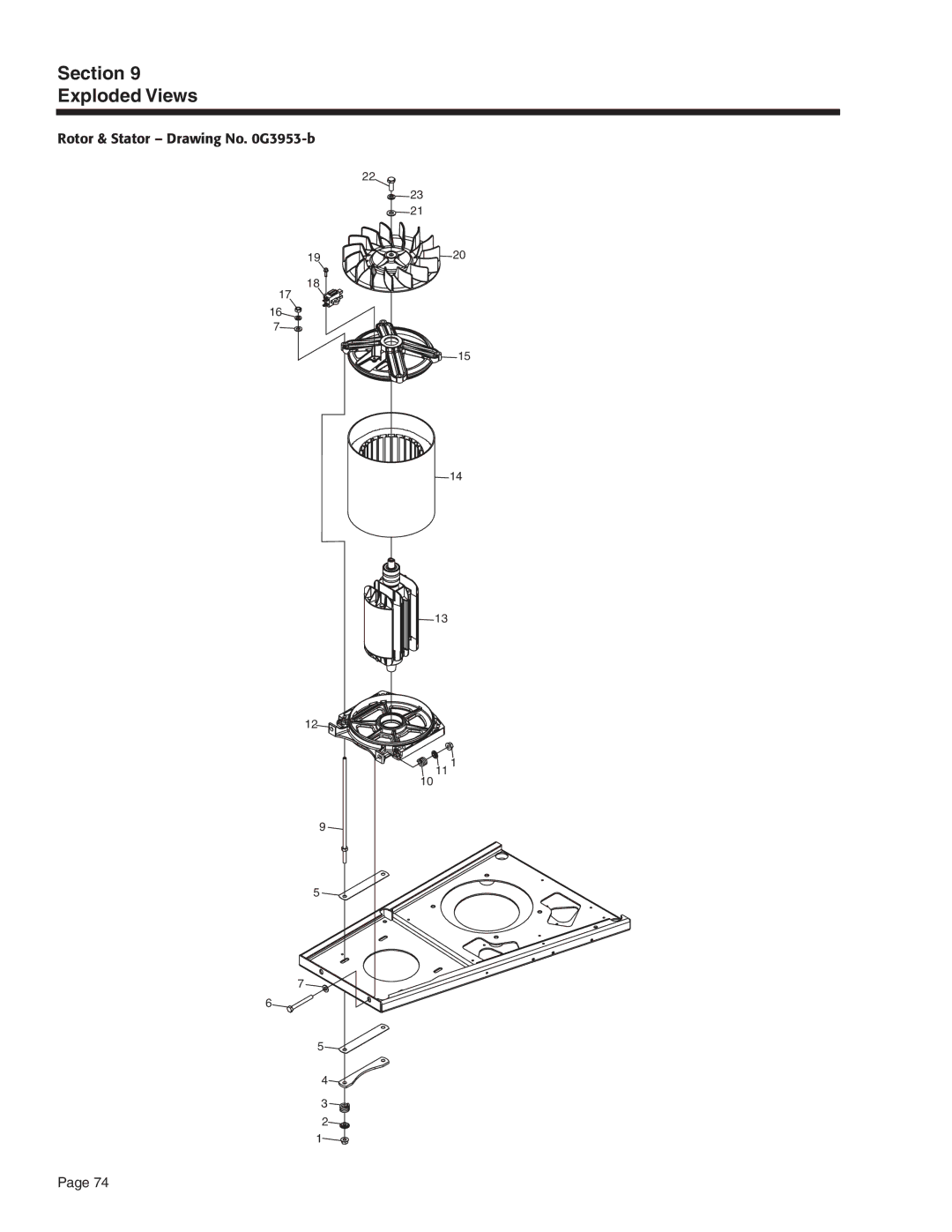 Generac Power Systems 5414, 5412, 5411, 5413, 5415, 5410 manual Rotor & Stator Drawing No G3953-b 