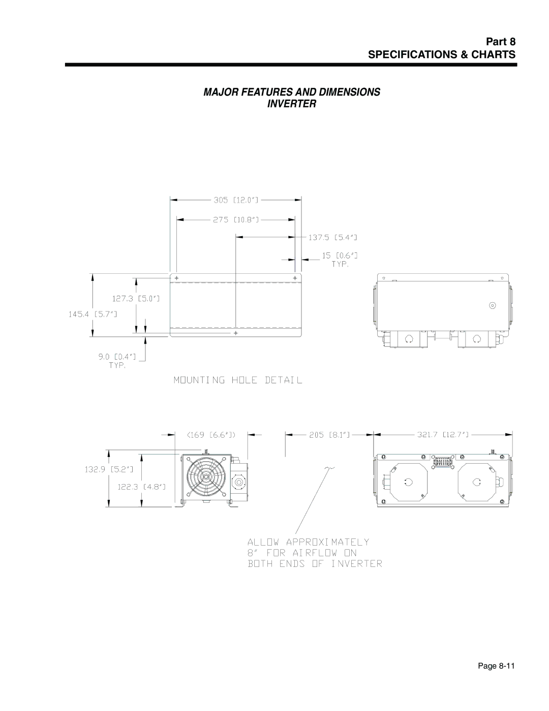 Generac Power Systems 941-2, 940-2 service manual Major Features and Dimensions Inverter 