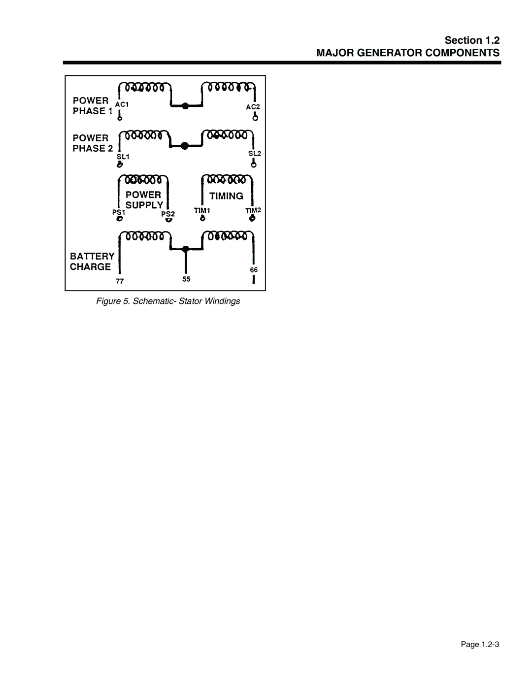 Generac Power Systems 941-2, 940-2 service manual Schematic- Stator Windings 