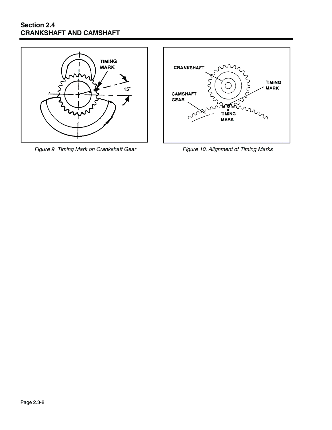 Generac Power Systems 940-2, 941-2 service manual Timing Mark on Crankshaft Gear 