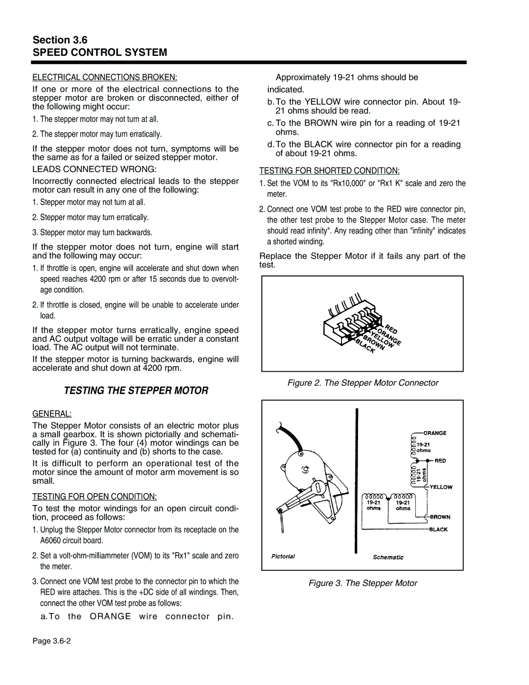 Generac Power Systems 940-2, 941-2 Testing the Stepper Motor, Electrical Connections Broken, Leads Connected Wrong 