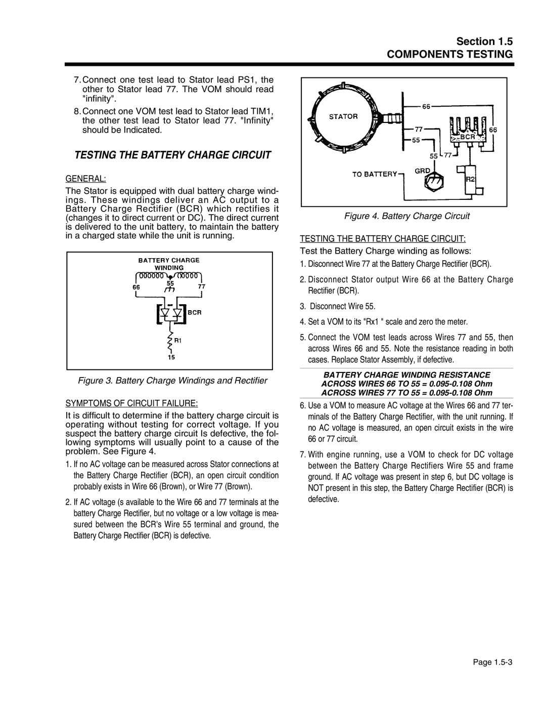 Generac Power Systems 941-2, 940-2 service manual Testing The Battery Charge Circuit, Battery Charge Windings and Rectifier 