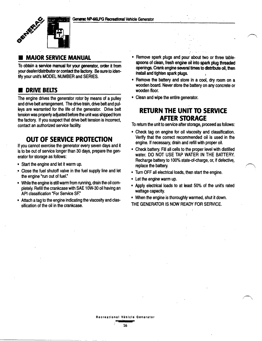 Generac Power Systems 9734-3 manual 