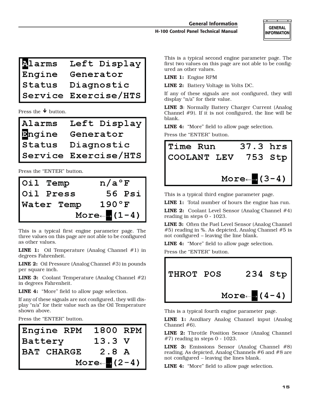 Generac Power Systems H-100 technical manual General Information 