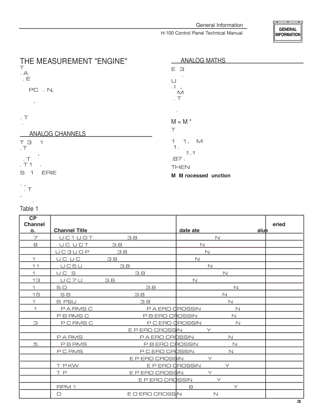 Generac Power Systems H-100 technical manual Measurement Engine, ‹ Analog Channels, ‹ Analog Maths, Then, Cpu 