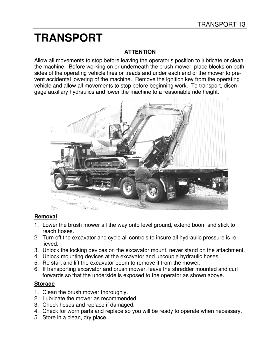 Generac Power Systems K4080 manual Transport, Removal, Storage 