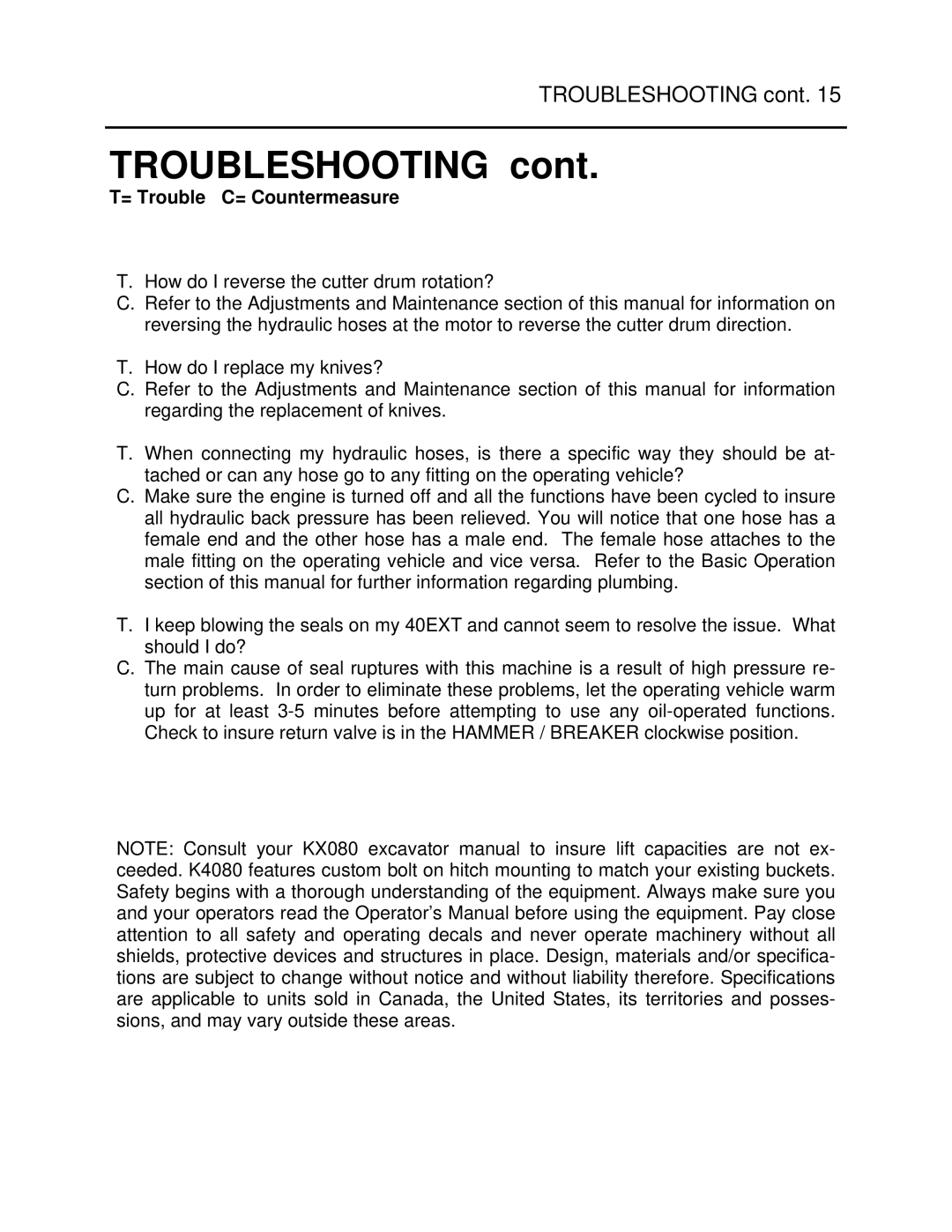 Generac Power Systems K4080 manual Troubleshooting 