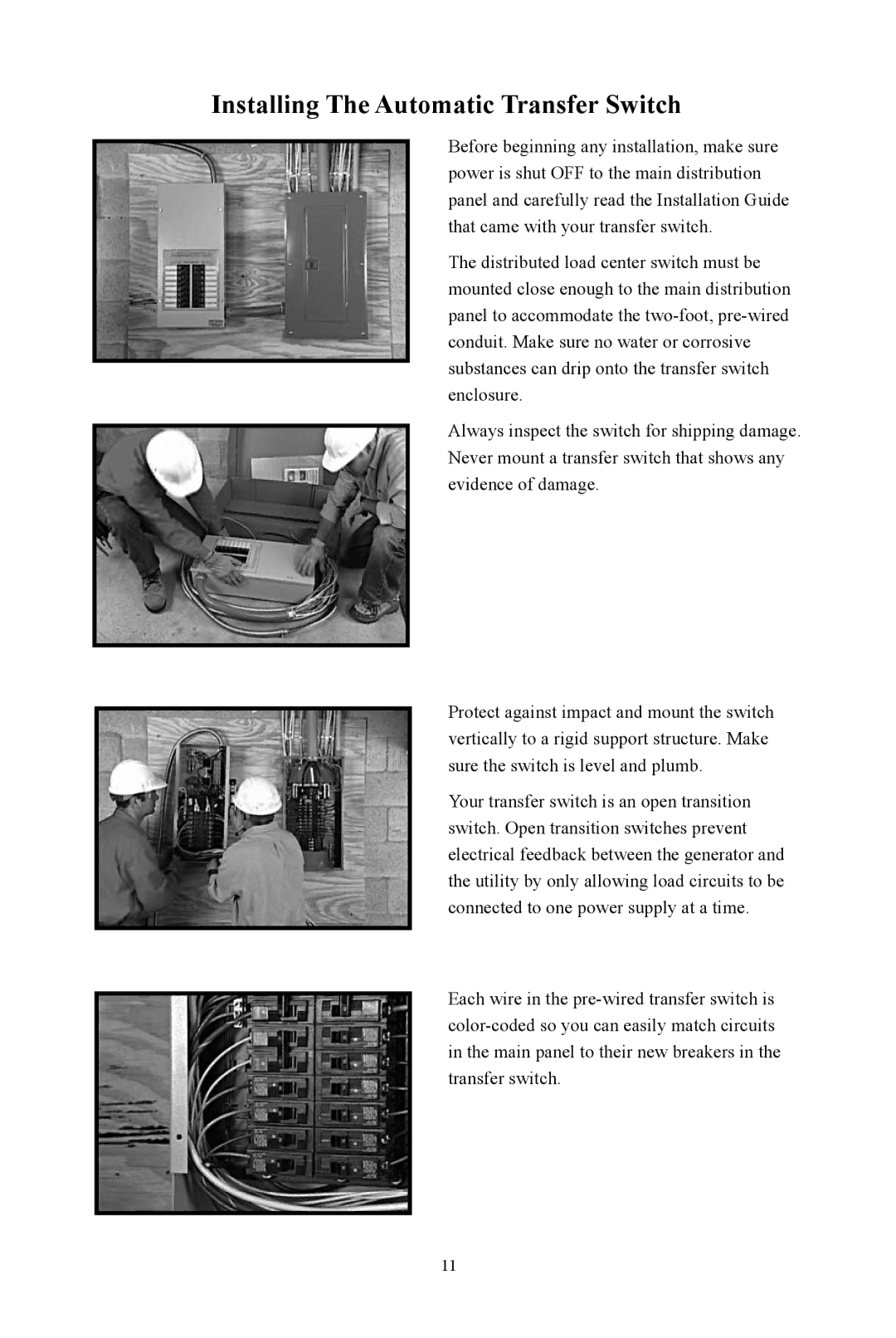 Generac Power Systems OG 2697 manual Installing The Automatic Transfer Switch 