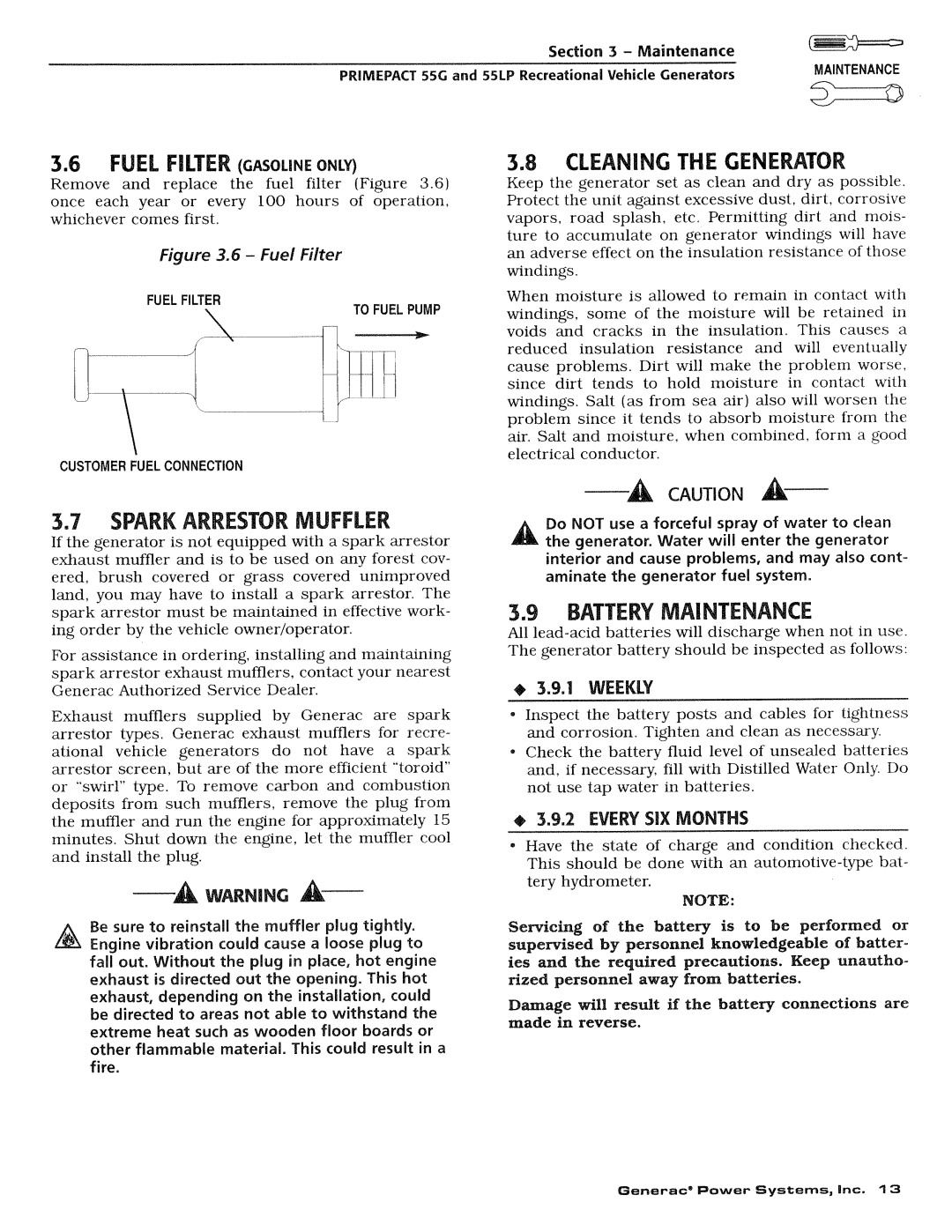 Generac Power Systems Q-Series, NP Series, IM Series manual 