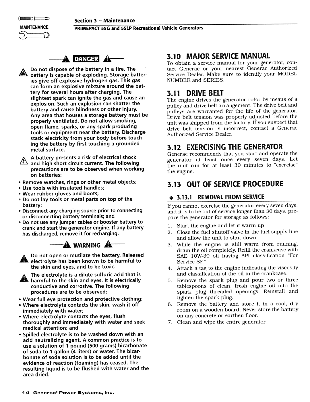 Generac Power Systems NP Series, Q-Series, IM Series manual 