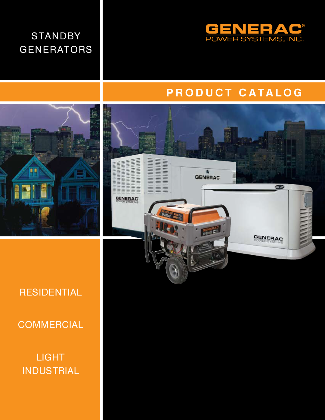 Generac Power Systems Transfer Switches and Accessories manual standby generators, residential Commercial light 