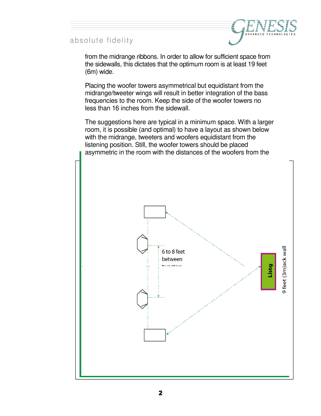 Genesis Advanced Technologies 2.2 manual Absolute fidelity 