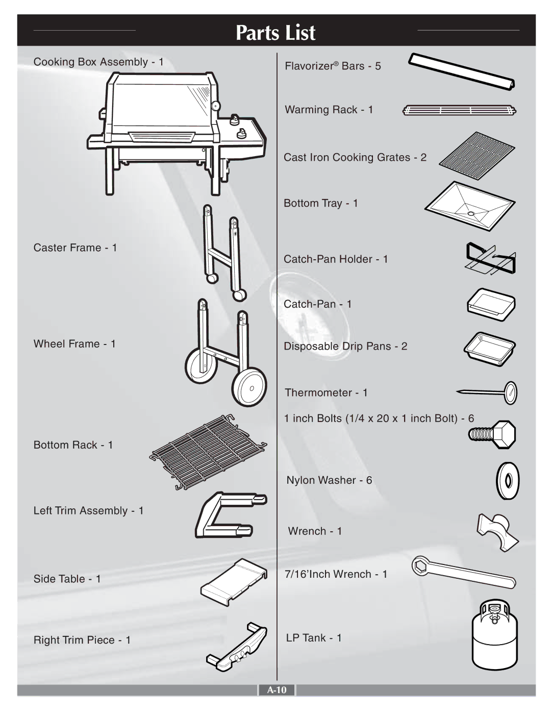 Genesis Advanced Technologies 55274 manual Parts List 