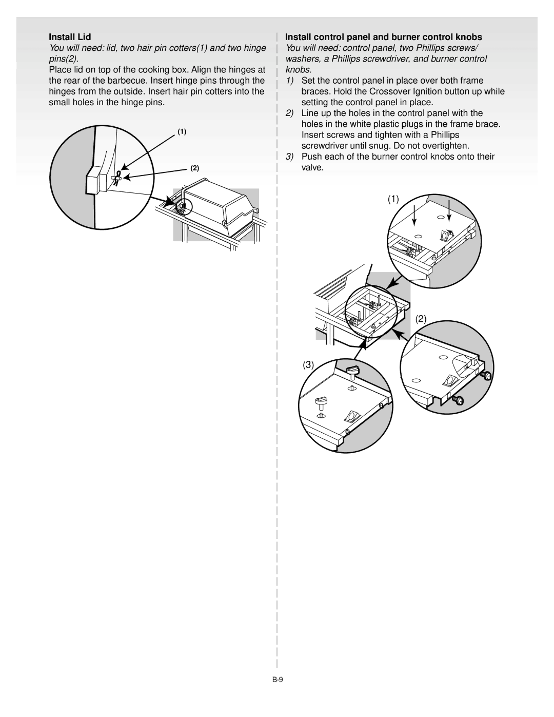 Genesis Advanced Technologies Gas Grill manual Install Lid 