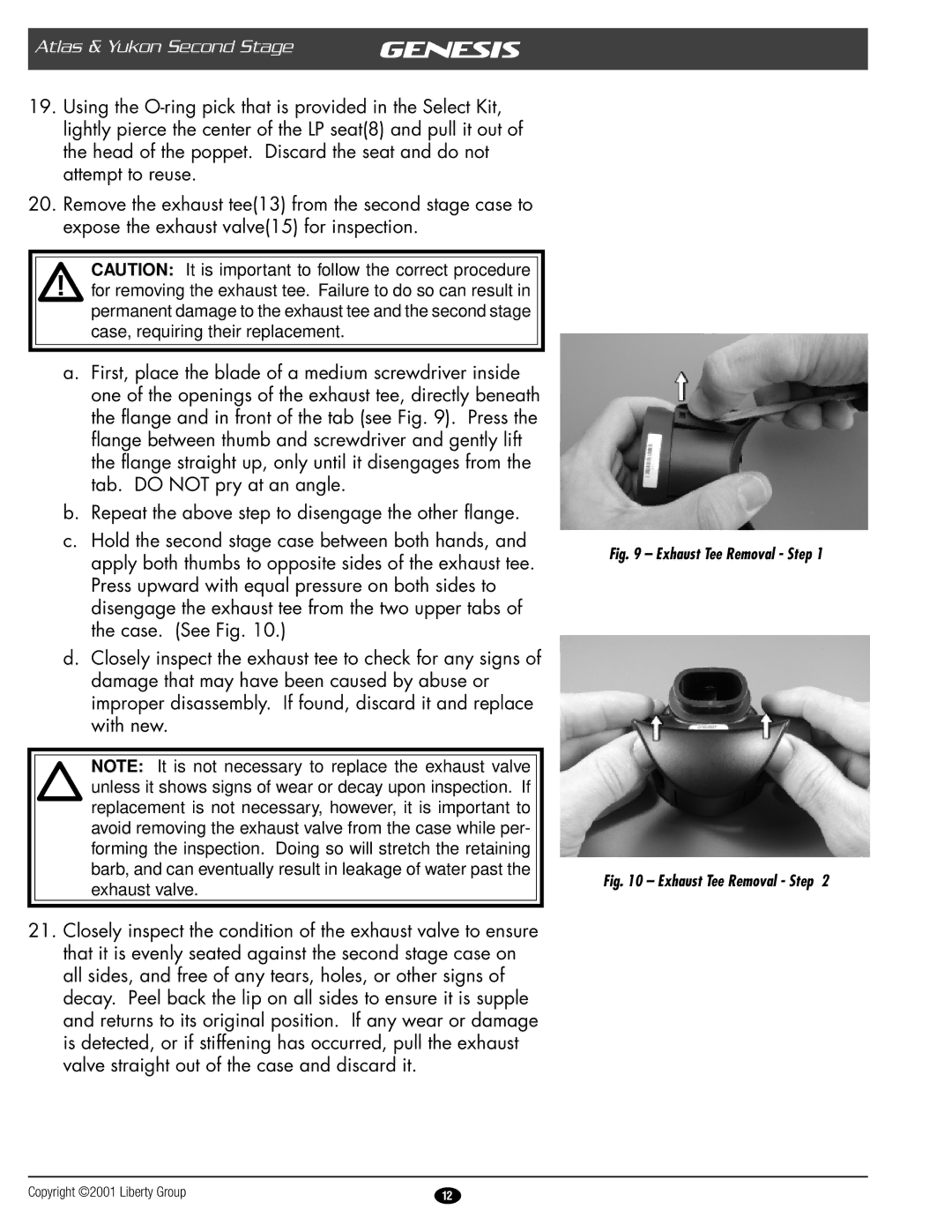 Genesis Advanced Technologies GRXXX & manual Exhaust Tee Removal Step 