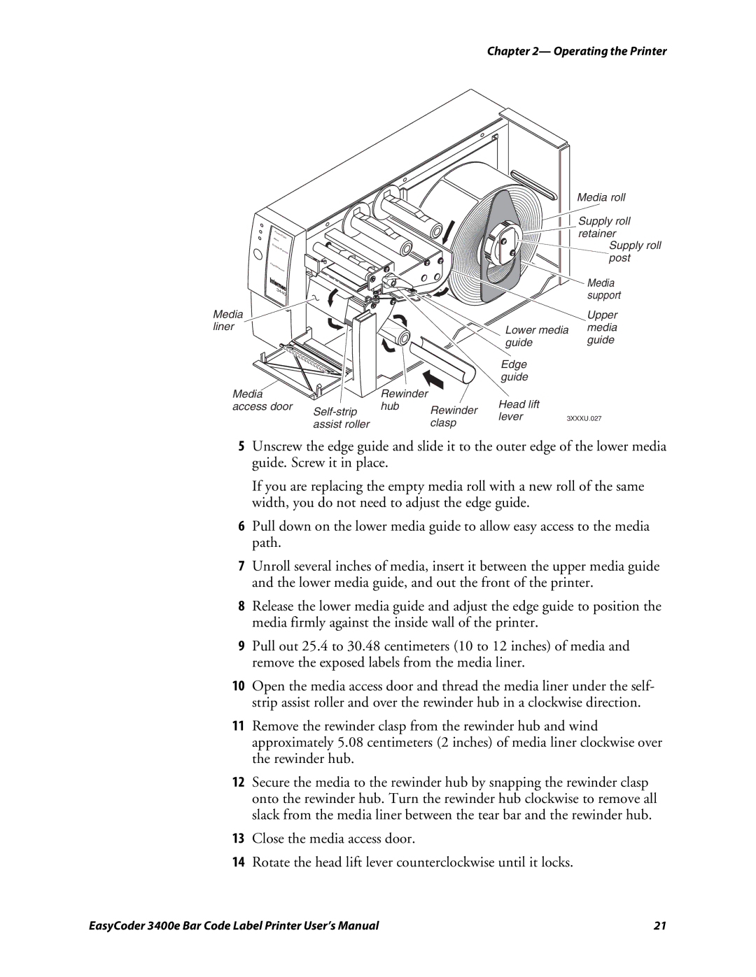 Genicom 3400e user manual Media liner Media access door 