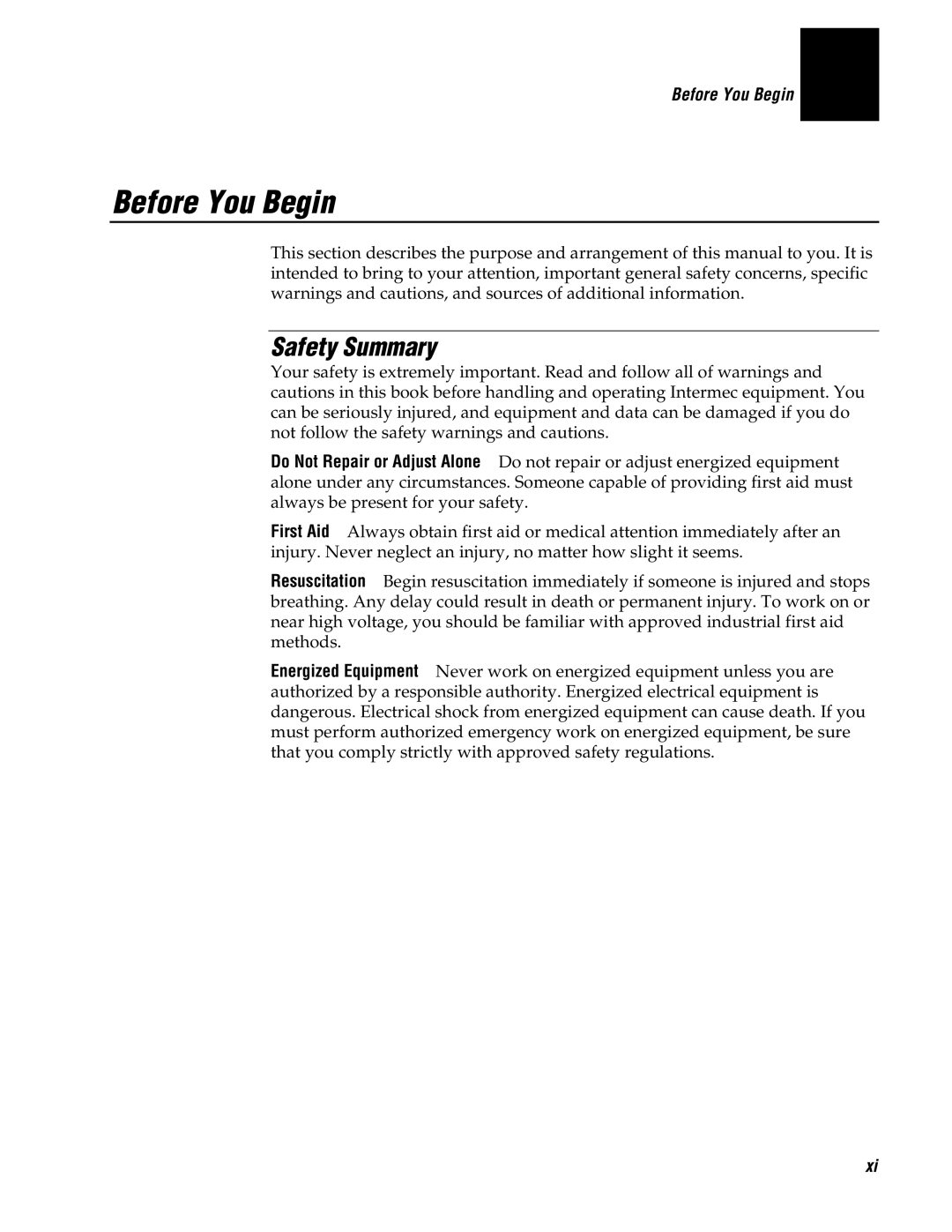 Genicom 3600 manual Before You Begin, Safety Summary 