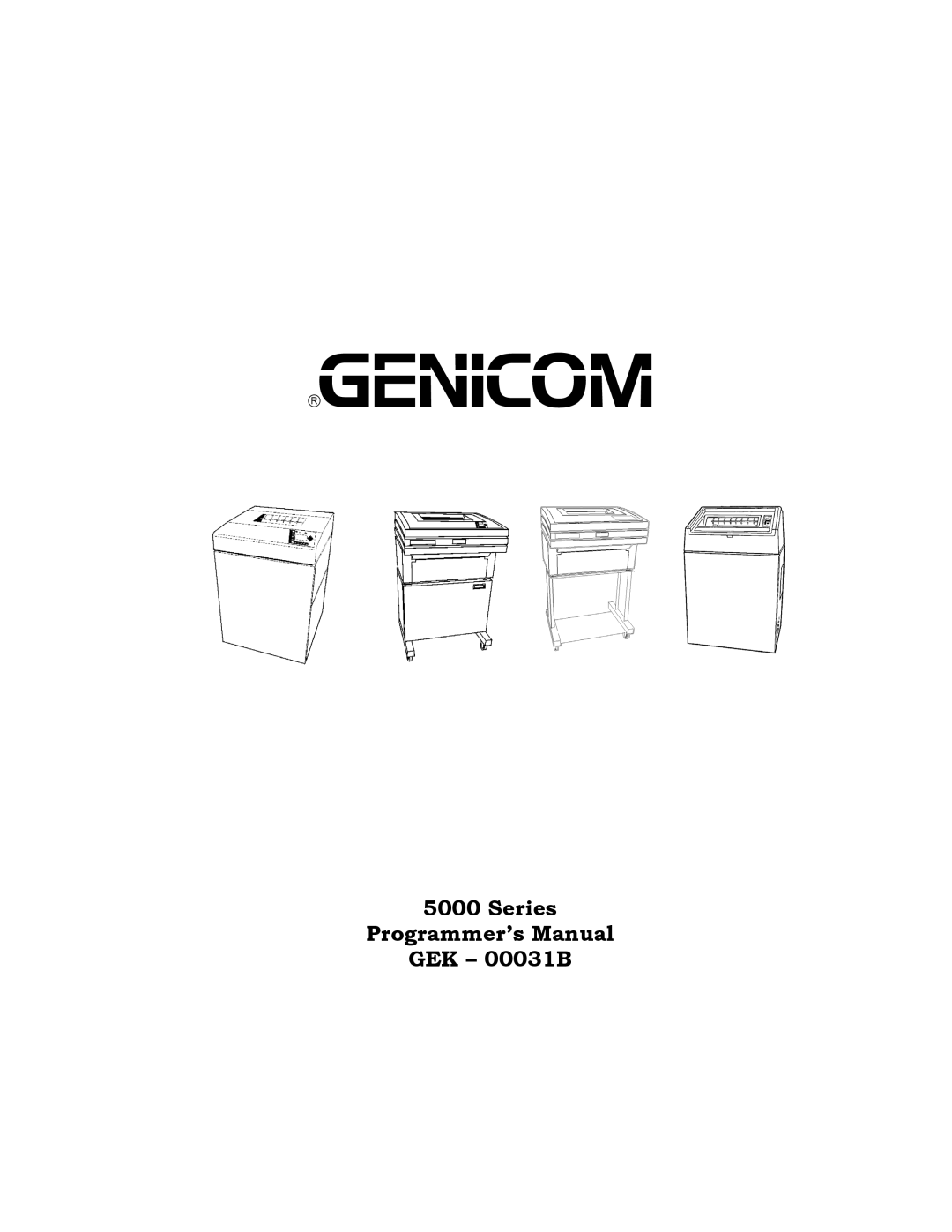 Genicom GEK 00031B manual GEnicom 