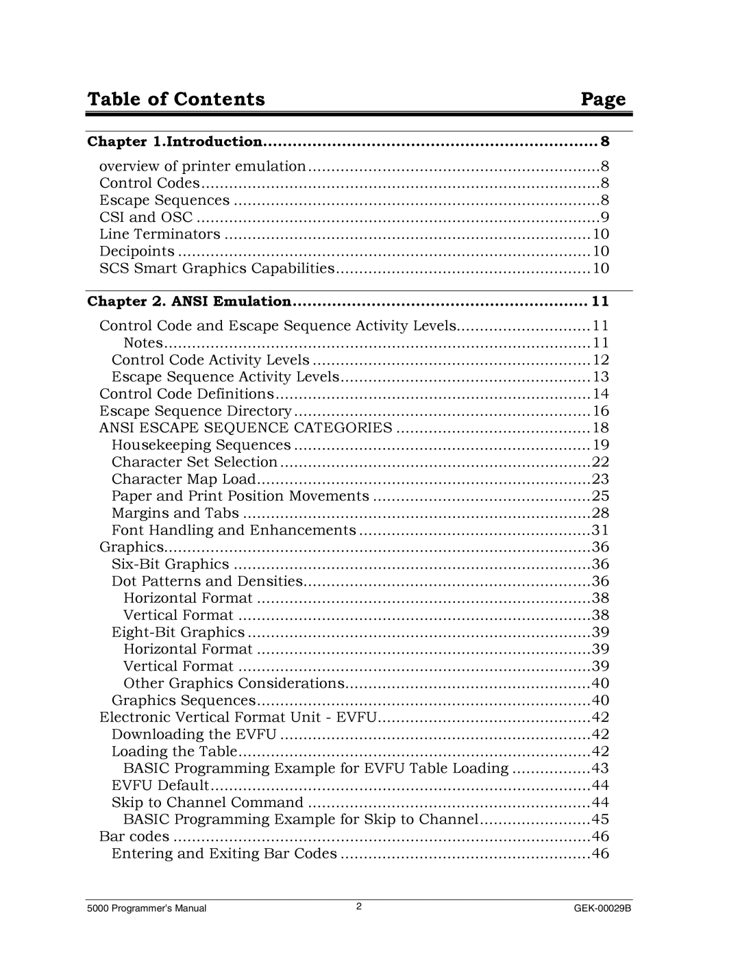 Genicom GEK 00031B manual Table of Contents 