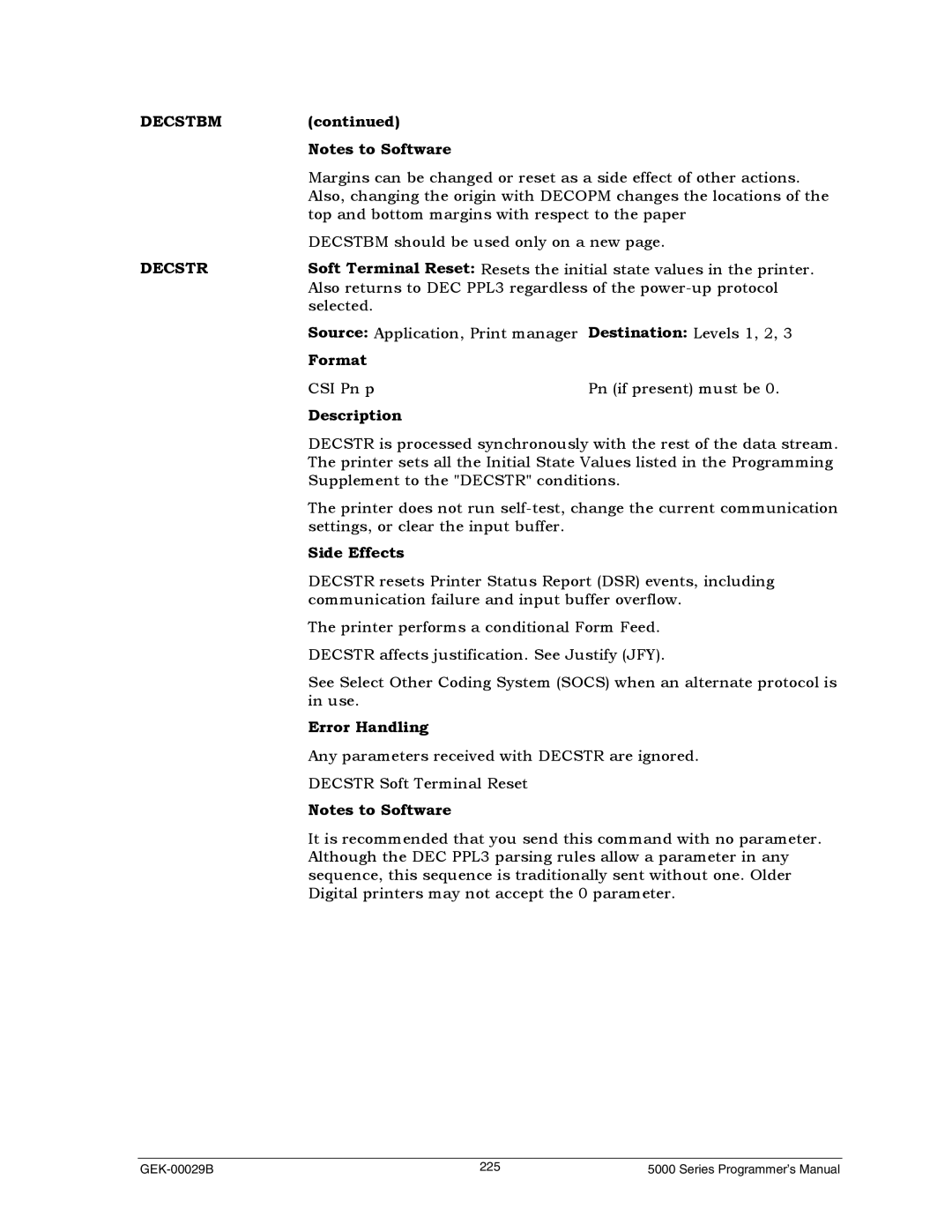 Genicom GEK 00031B manual Top and bottom margins with respect to the paper 