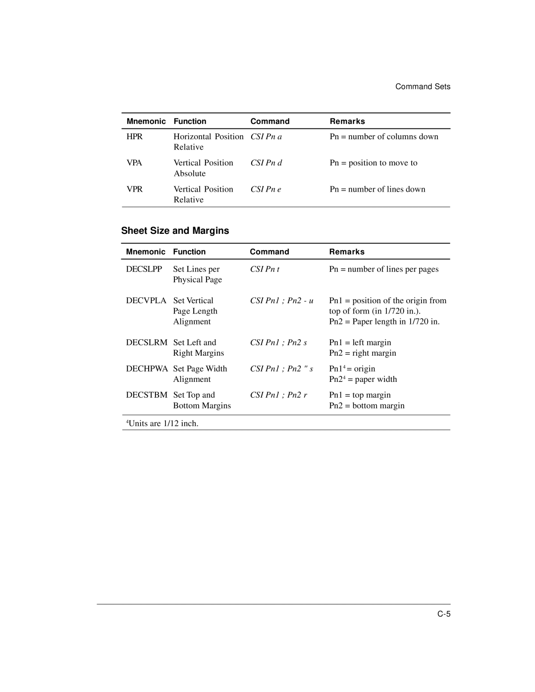 Genicom LA36 manual Sheet Size and Margins 